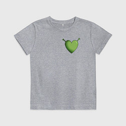 Футболка хлопковая детская Шрек Love, цвет: меланж