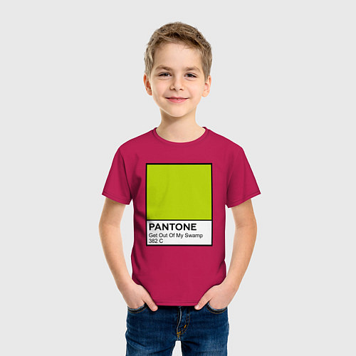 Детская футболка Shrek: Pantone Color / Маджента – фото 3
