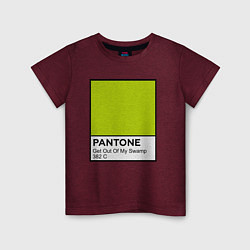 Футболка хлопковая детская Shrek: Pantone Color, цвет: меланж-бордовый