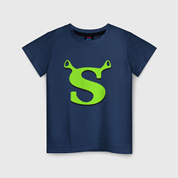 Футболка хлопковая детская Shrek: Logo S, цвет: тёмно-синий