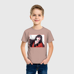 Футболка хлопковая детская Kakegurui Юмэко Джабами Z, цвет: пыльно-розовый — фото 2