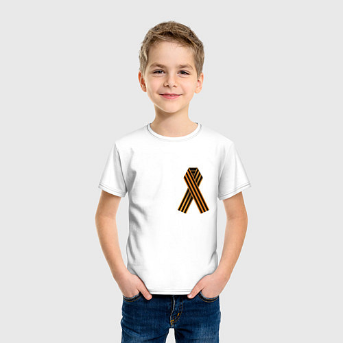 Детская футболка Победа Георгиевская лента / Белый – фото 3