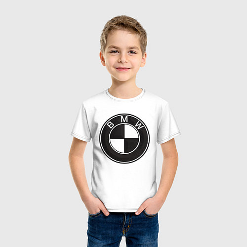 Детская футболка BMW LOGO CARBON / Белый – фото 3