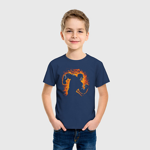 Детская футболка БРОНИРОВАННЫЙ ТИТАН РАЙНЕР / Тёмно-синий – фото 3