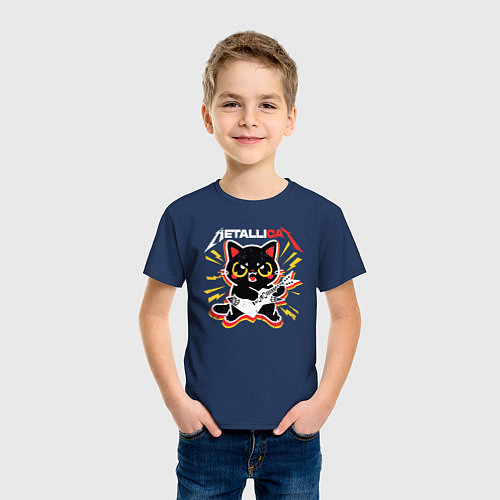 Детская футболка METALLICAT / Тёмно-синий – фото 3