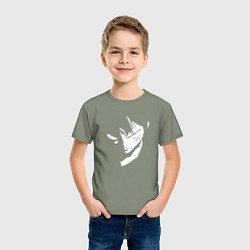 Футболка хлопковая детская Луффи из аниме One Piece, цвет: авокадо — фото 2