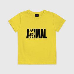 Футболка хлопковая детская ANIMAL ЭНИМАЛ, цвет: желтый