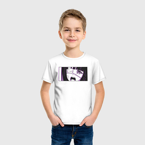 Детская футболка Девочка с повязкой на глазу / Белый – фото 3
