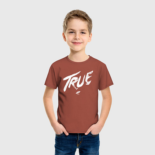 Детская футболка TRUE AVICII / Кирпичный – фото 3