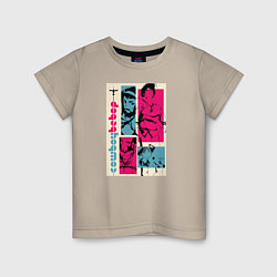 Футболка хлопковая детская Cowboy Bebop, цвет: миндальный