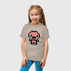 Футболка хлопковая детская Pixel isaac, цвет: миндальный — фото 2