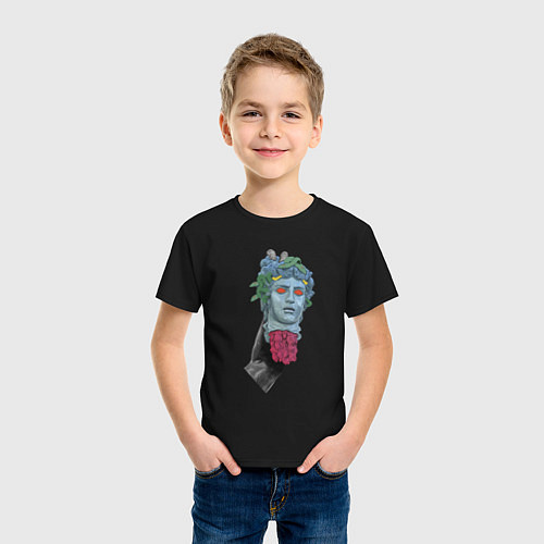 Детская футболка Современный Давид / Черный – фото 3