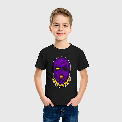 Детская футболка DaBaby Purple Mask / Черный – фото 3