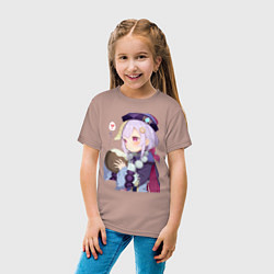 Футболка хлопковая детская Ци Ци Кокосовое молоко, цвет: пыльно-розовый — фото 2