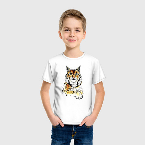 Детская футболка Рысь / Белый – фото 3