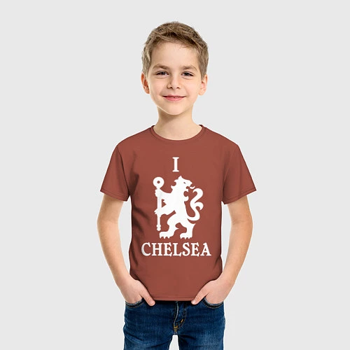 Детская футболка I LOVE CHELSEA / Кирпичный – фото 3