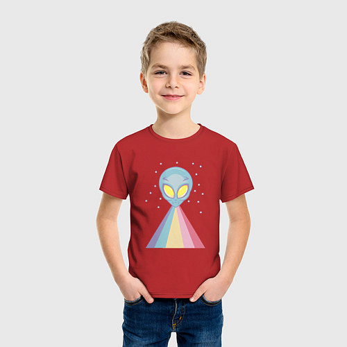 Детская футболка Пришелец / Красный – фото 3