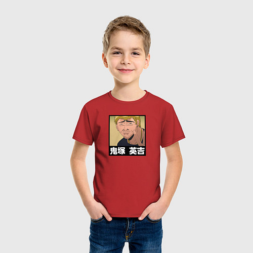 Детская футболка Onizuka face / Красный – фото 3