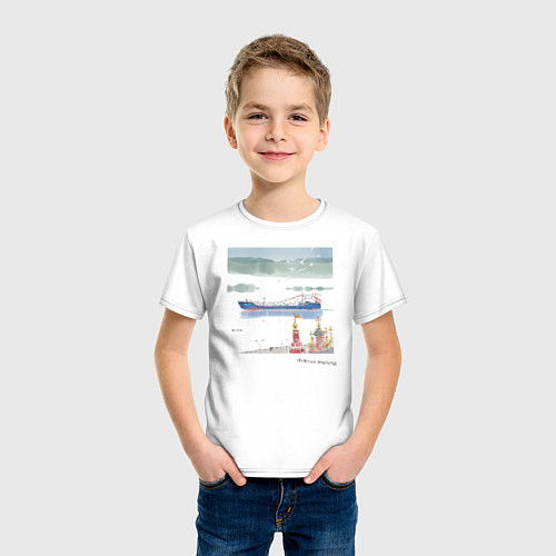 Детская футболка Волга / Белый – фото 3