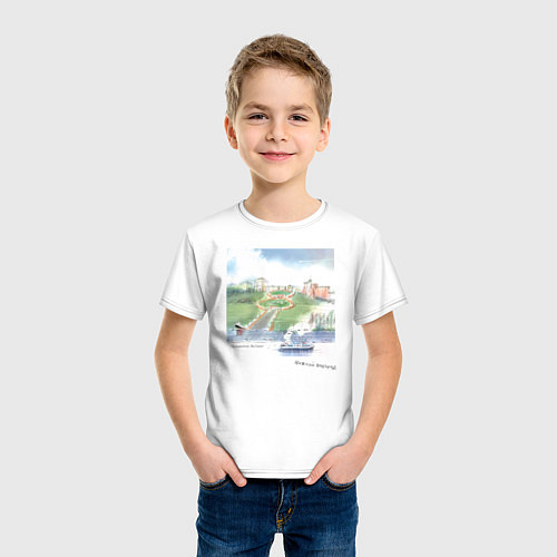 Детская футболка Катер Герой / Белый – фото 3