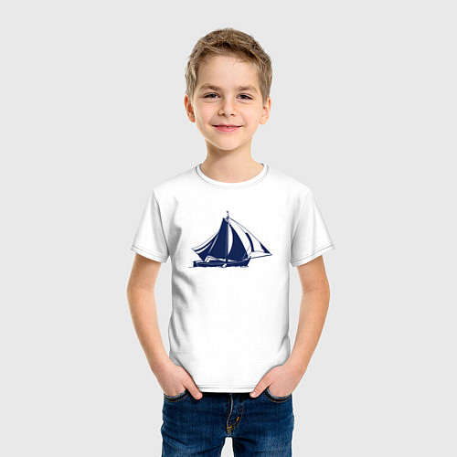 Детская футболка Корабль / Белый – фото 3