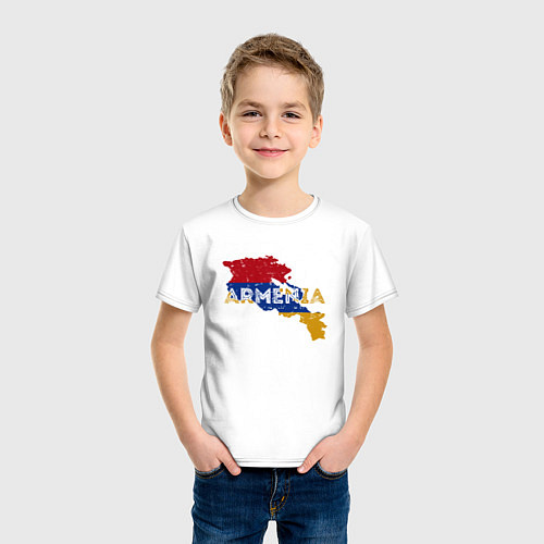 Детская футболка Armenia Map / Белый – фото 3