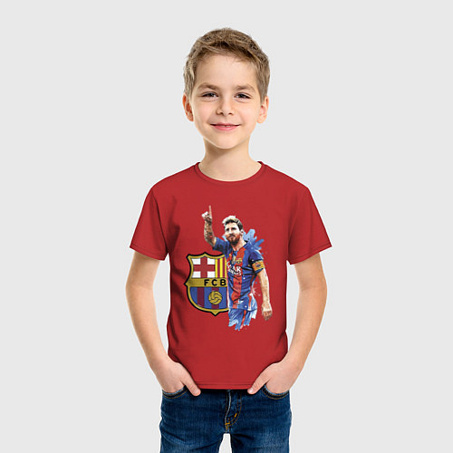 Детская футболка Lionel Messi Barcelona Argentina! / Красный – фото 3