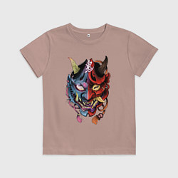 Футболка хлопковая детская Два лица, цвет: пыльно-розовый