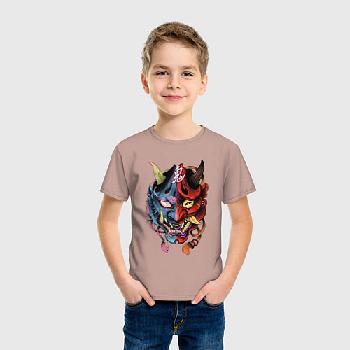 Детская футболка Два лица / Пыльно-розовый – фото 3