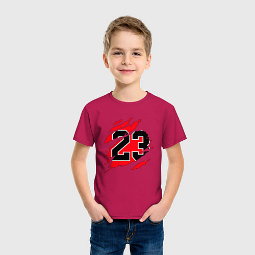 Детская футболка Bulls 23 / Маджента – фото 3
