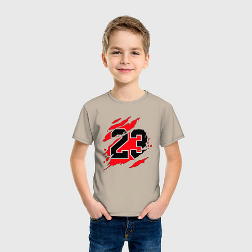 Детская футболка Bulls 23 / Миндальный – фото 3