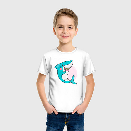 Детская футболка Акула / Белый – фото 3