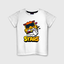 Футболка хлопковая детская Грифф Griff Brawl Stars, цвет: белый