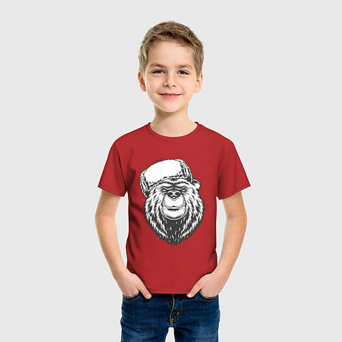 Детская футболка Потапыч / Красный – фото 3