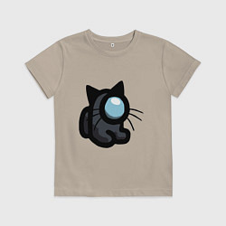 Футболка хлопковая детская Among Us, цвет: миндальный