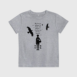 Футболка хлопковая детская Будущее принадлежит тем кто верит в свои мечты Шоё, цвет: меланж