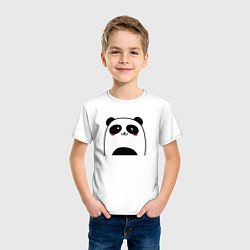 Футболка хлопковая детская Милая панда, цвет: белый — фото 2