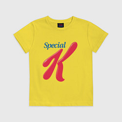Футболка хлопковая детская Special k merch Essential, цвет: желтый