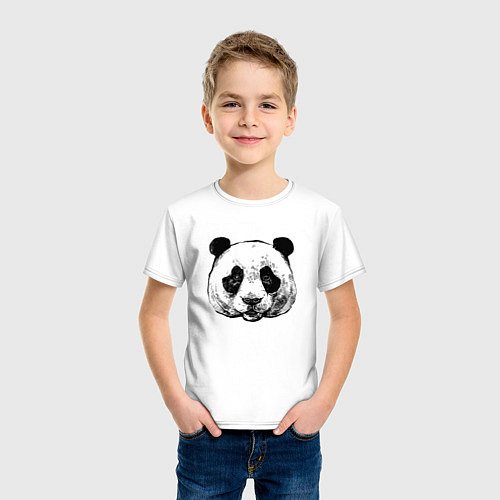 Детская футболка Голова панды / Белый – фото 3