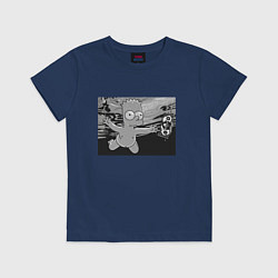 Футболка хлопковая детская Simpsons x Nirvana, цвет: тёмно-синий