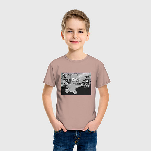 Детская футболка Simpsons x Nirvana / Пыльно-розовый – фото 3