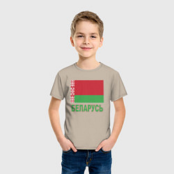 Футболка хлопковая детская Беларусь, цвет: миндальный — фото 2