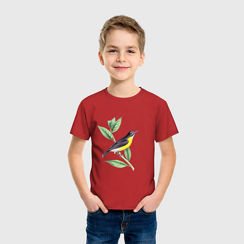Детская футболка Птица / Красный – фото 3