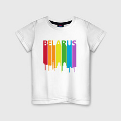 Футболка хлопковая детская Belarus Color, цвет: белый