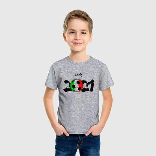 Детская футболка Italy 2021 / Меланж – фото 3