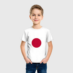 Футболка хлопковая детская Япония Японский флаг, цвет: белый — фото 2