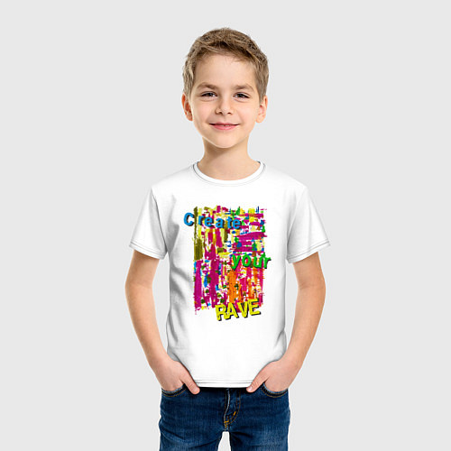 Детская футболка Create your Rave / Белый – фото 3