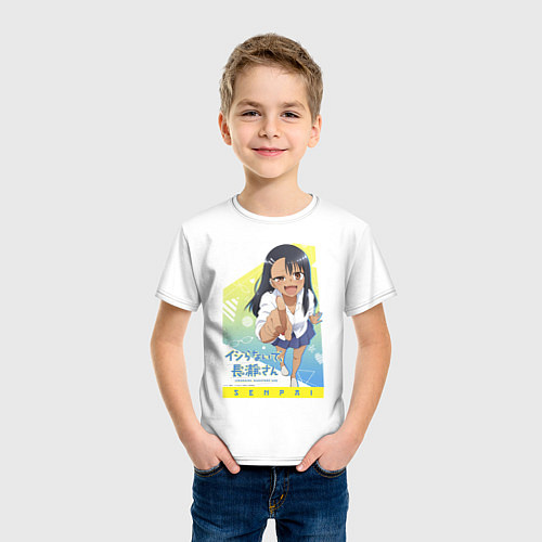 Детская футболка Nagoroto Senpai / Белый – фото 3