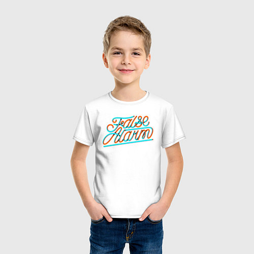 Детская футболка False Alarm / Белый – фото 3