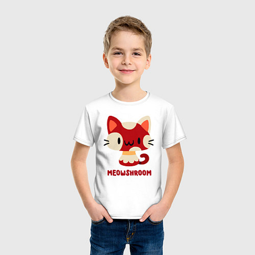 Детская футболка Meowshroom / Белый – фото 3